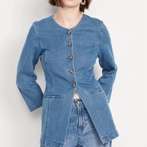 Old Navy Blue Jean Jacket with Button Detail